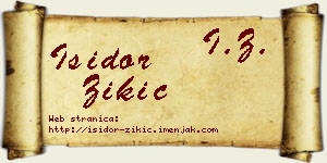 Isidor Žikić vizit kartica